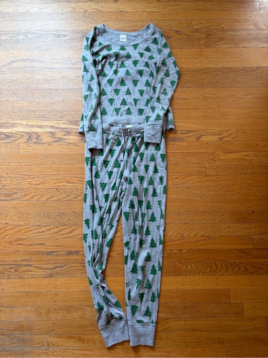 Hanna Andersson Other - Hanna Andersson Gray Pajama Set with Green Tree Print